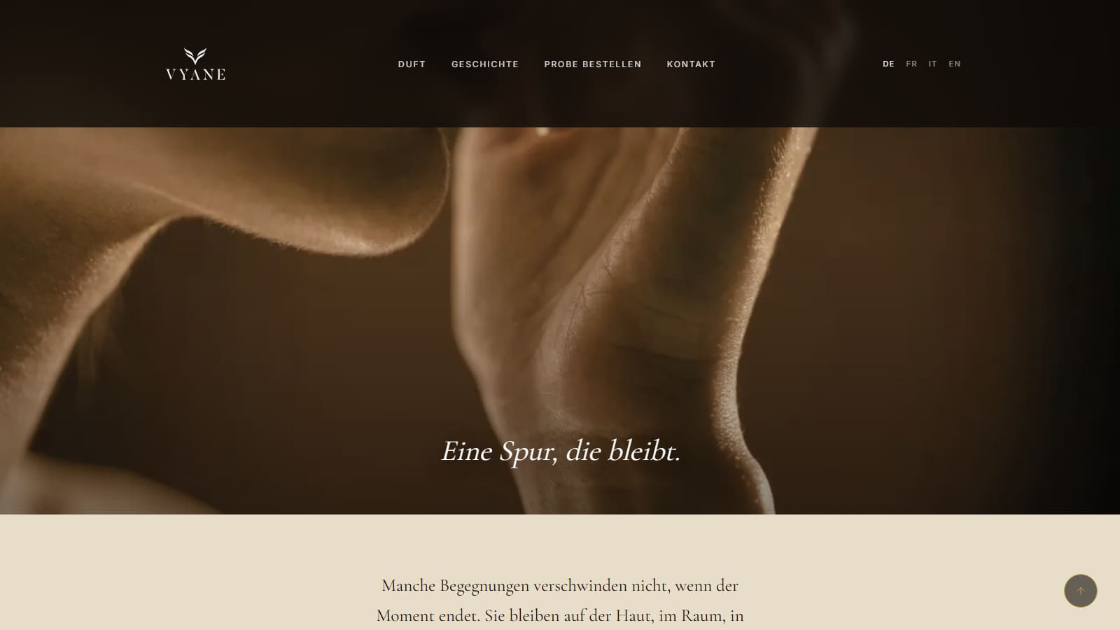 Vyane: Ausschnitt Desktop
